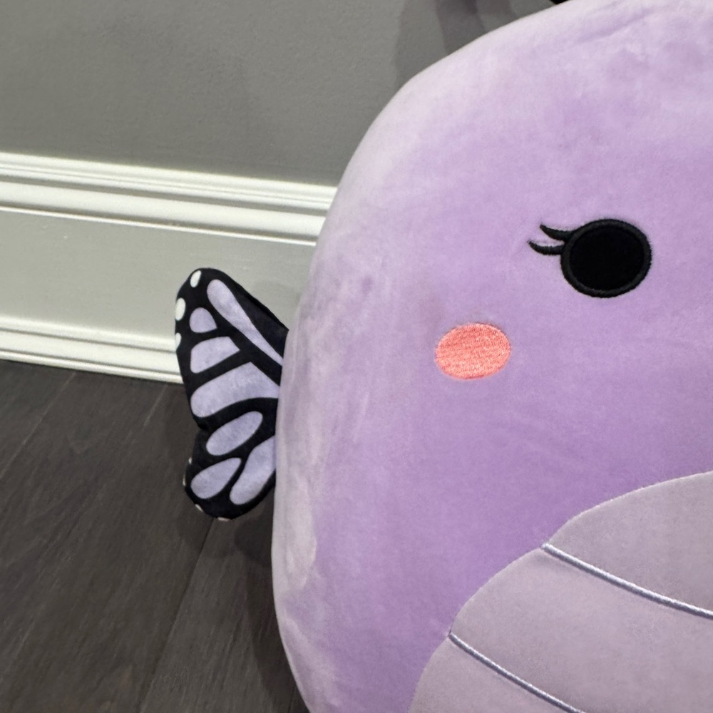 NWT Squishmallows 16in Lavender Butterfly Soft Plush Pillow Stuffed Animal Girl - Picture 2 of 7